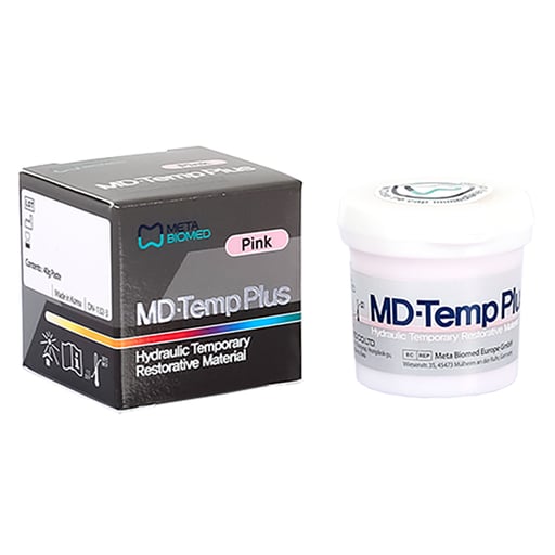 Meta Biomed 306991 MD-Temp Plus Pink Hydraulic Temporary Restorative Cavity Filling 40 Gm Meta Biomed 306991 MD-Temp Plus Pink Hydraulic Temporary Restorative Cavity Filling 40 Gm
